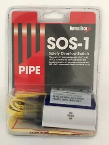 DiversiTech SOS-1 Safety Overflow Switch 24VAC, 1.25 Amp Load, SPST NC “NEW”