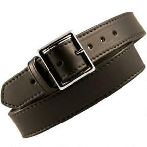 Boston Leather 6505 Garrison Leather Belt W/ 40&#034; Nickel Buckle Plain Leather