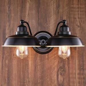 CO-Z 2 Light Rustic Vanity Light in Oil Rubbed Bronze Finish Vintage Industri...