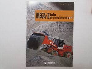 Daewoo MEGA-3 200-3, 250-3, 300-3, 400-3 Wheel Loaders Brochure 12 Pages