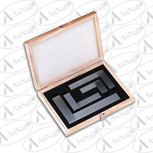 AnNafi Engineers Square Set 4 Piece (2, 3, 4 &amp; 6 Inch) In Wooden Case On Auction