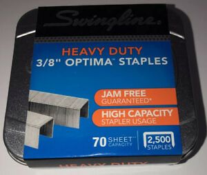 Swingline Optima High Capacity Staples 3/8&#034; Length 125/Strip Home Project DIY