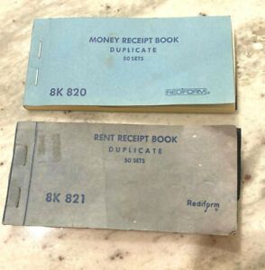 Rediform Money and Receipt Book 8K820 8K821