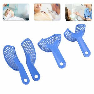 4/2Pcs Plastic Dental Impression Trays Tooth Tray U Shape Teeth Holder Material