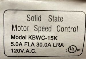 ( C) KB Electronics KBWC-15K Solid State Motor Speed Control 5A 120V