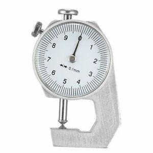 Thickness Gauge, 0 -10mm x 0.1mm Cusp Head Dial Thickness Gauge Measuring Tool