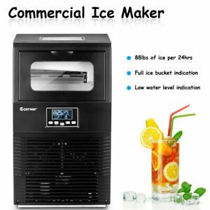 Portable Built In Commercial Ice Cube Maker Machine Heavy Duty 88Lbs Per 24 Hrs.