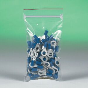 Resealable Poly Bag 12 x 15 Inch, 500 Pack, 4 Mil Clear Lock Seal Zipper Baggies
