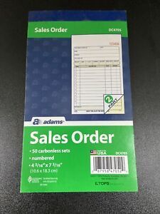 Adams 2-Part Sales Book, 6 11/16 X 4 3/16, Carbonless, 50 Sets/Book