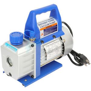 3.5CFM Deep Vacuum Pump Rotary Vane Refrigerant 1/4HP AC 110V R410a R134 HVAC