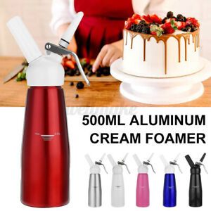 500ml Foam Whipped Cream Dispenser Attachments Included 3pcs Decorating