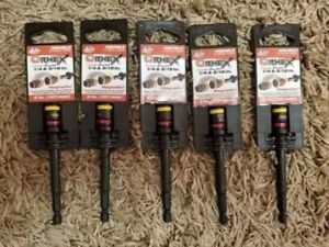 5 (five) Malco MSHMLC 4&#034; Dual-Sided Hex Chuck Driver 1/4&#034; &amp; 5/16&#034; Reversible Nut