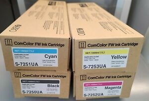 Riso ComColor FW Ink Cartridge Set (Black, Yellow, Magenta, Cyan)