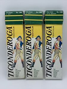 Vintage Lot of 33 - (23) DIXON TICONDEROGA #1388 PENCILS 2 SOFT (10) 2.5 MEDIUM