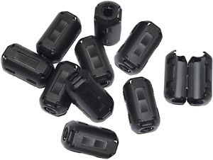 Topnisus [Pack of 10] Clip-on Ferrite Core Ring Bead Anti-Interference High-Freq