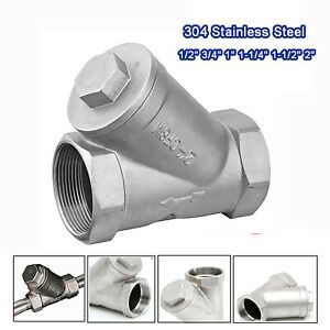 BSP 1/2&#034; to 2&#034; Filter Female Y Strainer Stainless Steel Mesh for Air &amp; Water