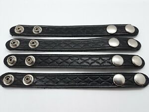 Keepers for Police Duty Belt Set of 4 Black Leather 3/4&#034; Wide