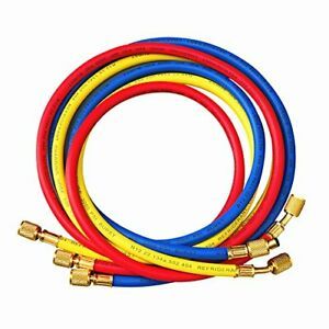 ANTFEES 72&#034; AC Charging Hoses Tube for R134a Air Conditioning Refrigerant 1/4&#034;