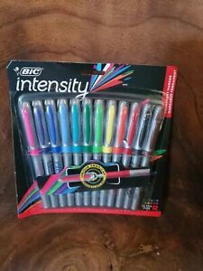 BIC Intensity Permanent Markers, Ultra Fine Point, Assorted Colors, 12 Count