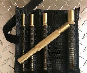 BROOKS-USA Brass Drift PUNCH KIT 1/4&#034;, 3/8&#034;, 1/2&#034;, 5/8&#034;, 3/4&#034; x 5 3/4&#034; Tool Set