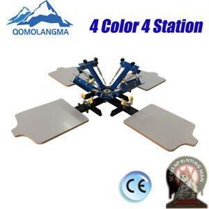 4 Color 4 Station Silk Screen Printing Machine T-shirt Press Printer