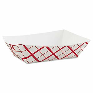 Sct Tray,Food,Ppr,3lb,Rd/Wh 0425 SCH 0425  - 1 Each