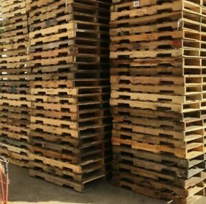 Used Wood (B) Pallets - 48&#034; x 40&#034; 4-Way Pallets ($10.75 EA,) PICK-UP ONLY