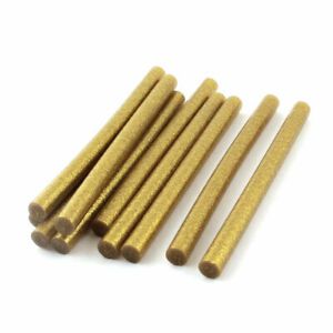 10 Pcs 11mm x 150mm Gold Tone Glitter Electric Hot Melt Gun Glue Sticks