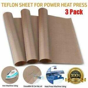 3 Pack PTFE Sheet for Heat Press Transfer Non Stick 16&#034; x 24&#034; Craft Mats Brown