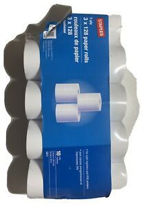 staples 1-ply 3 x 128 paper rolls
