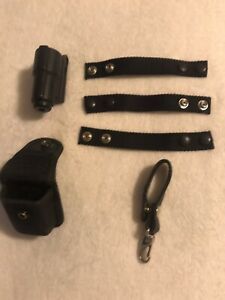 Leather Duty Belt Accessories - black nylon 