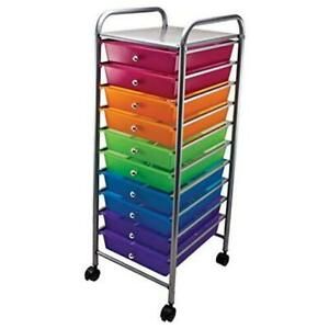 , AVT34004, 10-Drawer Organizer, 1 Each, Multi 10 Drawers Multi-colored