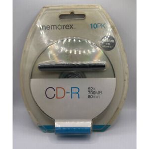 Memorex CD-R 10 pack 52X 700MB 80min bonus CD marker