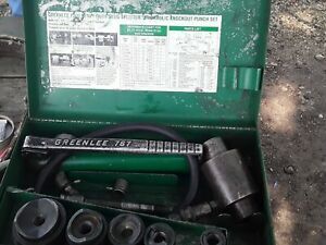 GREENLEE 7506 HEAVY DUTY SLUG SPLITTER HYDRAULIC KNOCKOUT PUNCH SET 1/2&#039;&#039; to 2&#039;&#039;