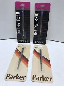 Parker Ball Pen Refill Blue Ink Fine Point 30325 LOT of 4 - NEW -USA