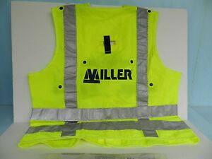 MILLER HIGH VISIBILITY VEST OVER YOUR SAFETY HARNESS COMPATABLE LG (HIVIZVEST\L)