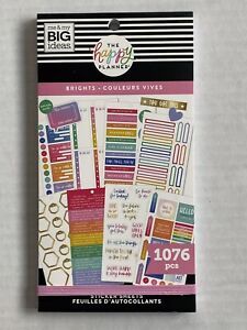 ***Brand New*** The Happy Planner Value Sticker Book Brights 1076 Pieces
