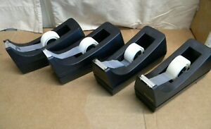 Lot of 4 Scotch ~ C-38 ~ Weighted ~ Desk Tape Dispensers ~ 3M ~ USA ~ Black