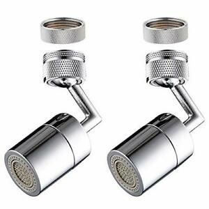 2 Pack Sink Faucet Aerator 360 Degree Big Angle Swivel Aerator Dual Water Flo...