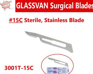 Dental Surgical Blades Myco GLASSVAN #15C Sterile, Stainless Blade, 3001T-15C