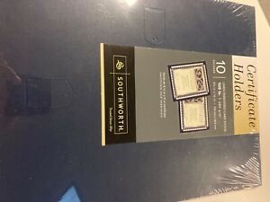 Certificate Holders - Southworth - 10 holders - linen embossed card stock