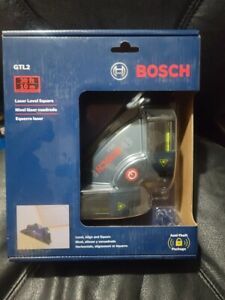Bosch GTL2 Laser Level Square New In Box With Alignment Guide One-Button Power