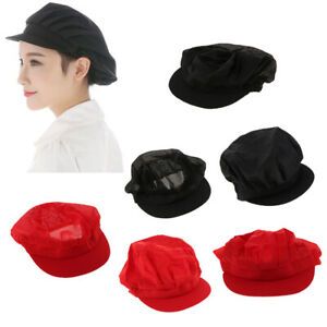 6Pcs Unisex Solid Color Mesh Industrial Workshop Protective Working Kitchen Hats
