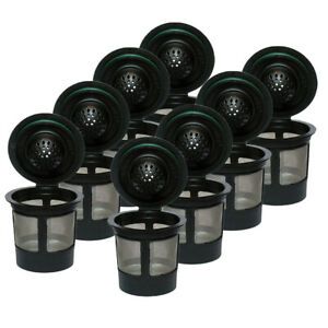 8pcs Reusable Coffee Filters K Cups Pod Capsule Holders, Save money; Easy
