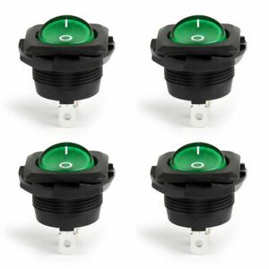 4 Waterproof R13-135B Rocker Switch 3Pin 2 Position ON-OFF 10A/16A Green  UA