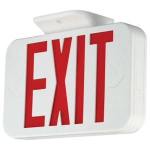 Compass White 2-Light Thermoplastic Integrated LED Emergency Light
