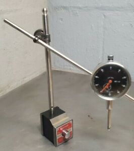 Starrett No. 657AA magnetic base with a China 1&#034; dial indicator