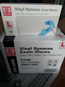 Basic Synmax Synthetic Large Vinyl Exam Glove - 100 Per box, 10 boxes per case