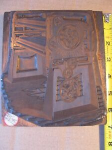 Antique Davis &amp; Furber North Andover MA textile machine printing block Museum #2