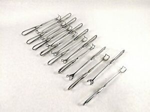 LOT (15) Assorted Weck Pilling Codman   Steel Green Retractors
